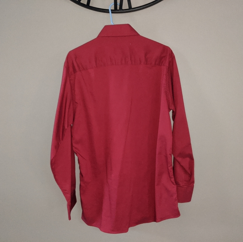 Red Kenneth Cole New York button up dress shirt - Picture 2 of 6